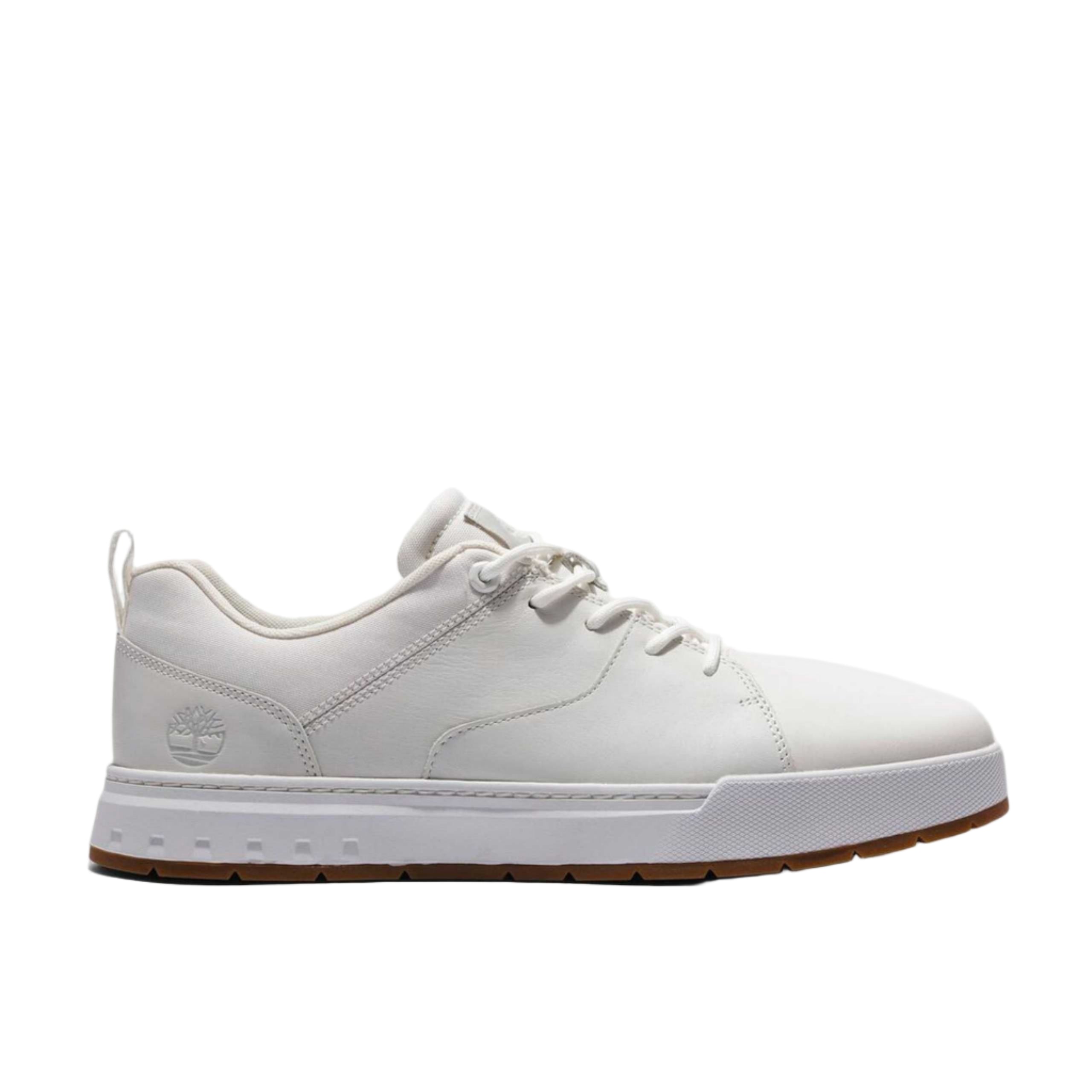Timberland Maple Grove Leather Trainers white men’s trainers side profile