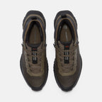 Timberland Motion Access Mid khaki men’s sneakers top angle with laces and branding