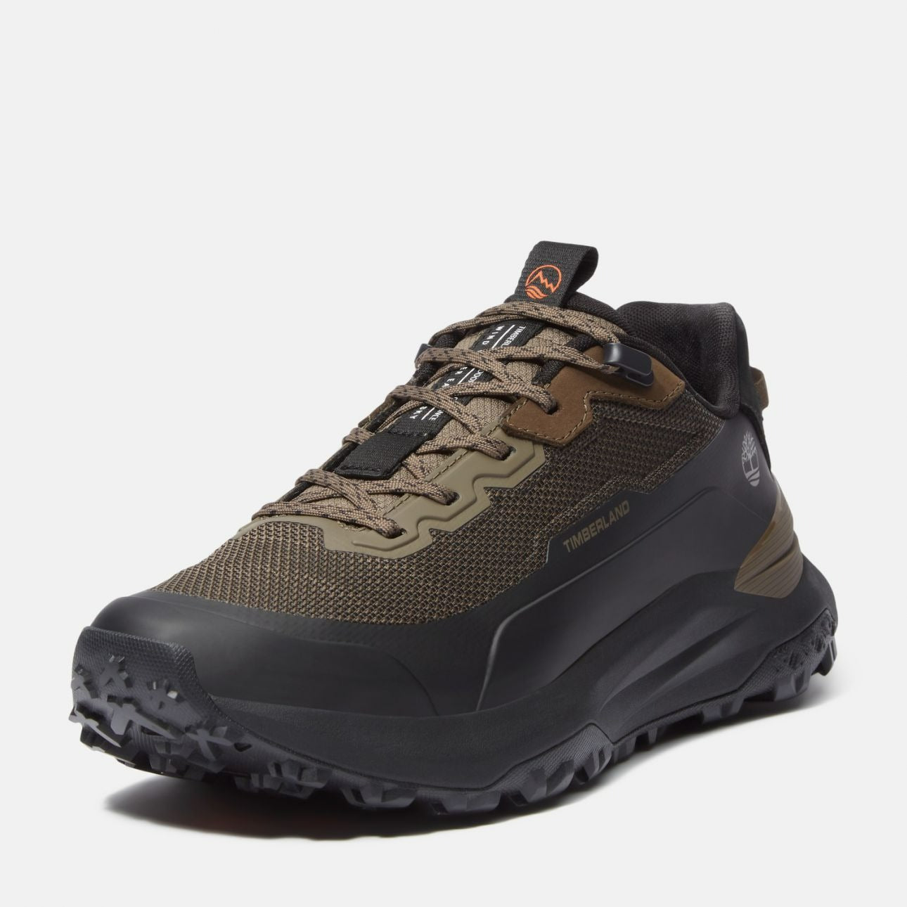 Timberland Motion Access dark brown men’s sneakers angled front side showing sole details